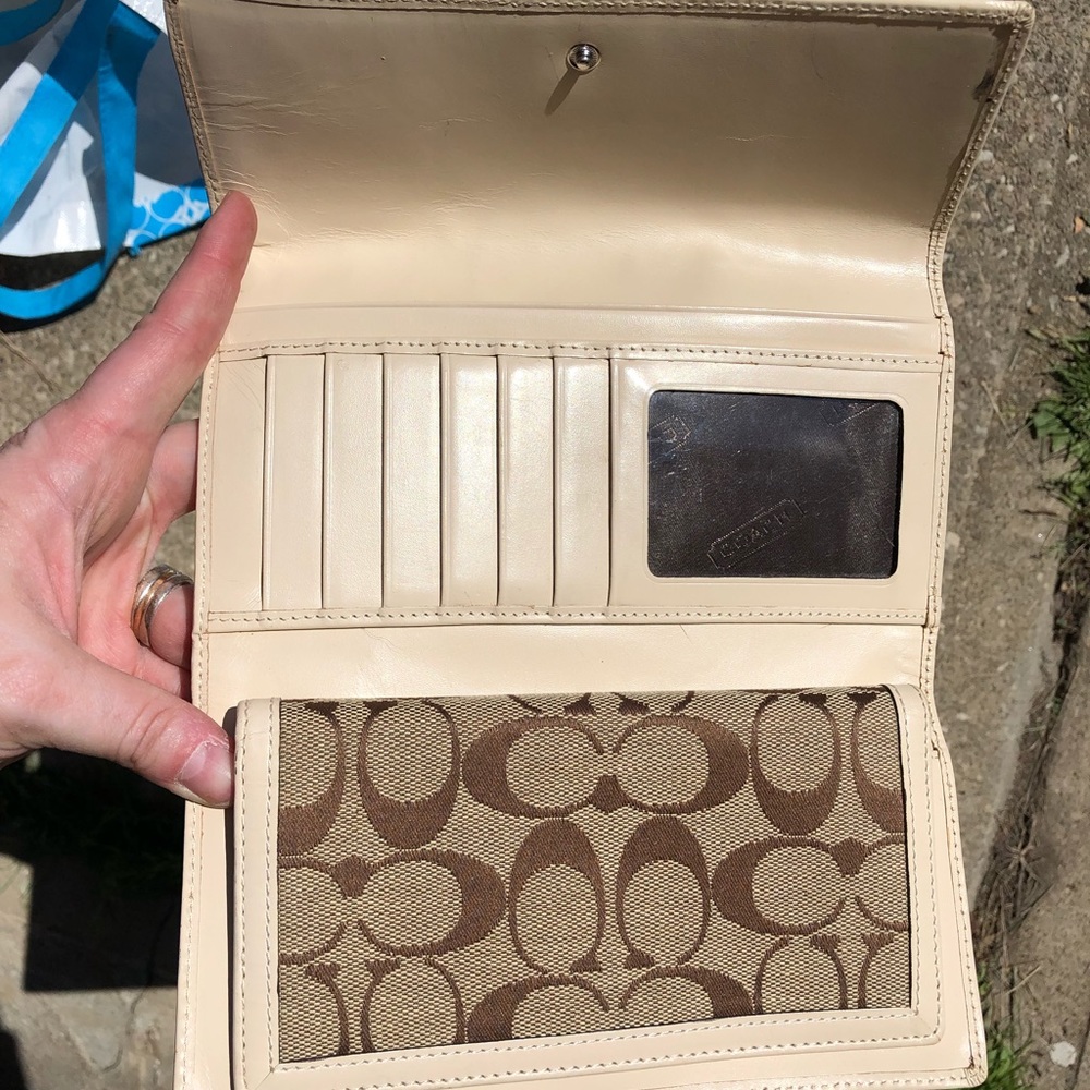 Coach wallet with check book cover